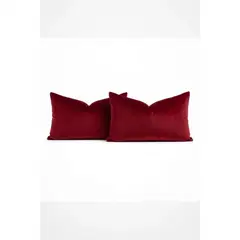 ZALMOHADAS - Set de 2 Cojines Rojo Navidad – 50x30 cm