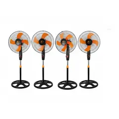 GENERICO - Pack x4 Ventilador Pedestal Regulable Potente Multifuncional Portatil