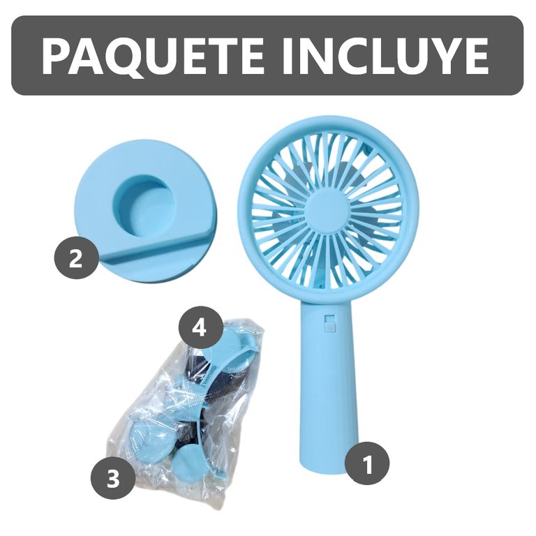 Potente Ventilador Celeste portátil 1 velocidad