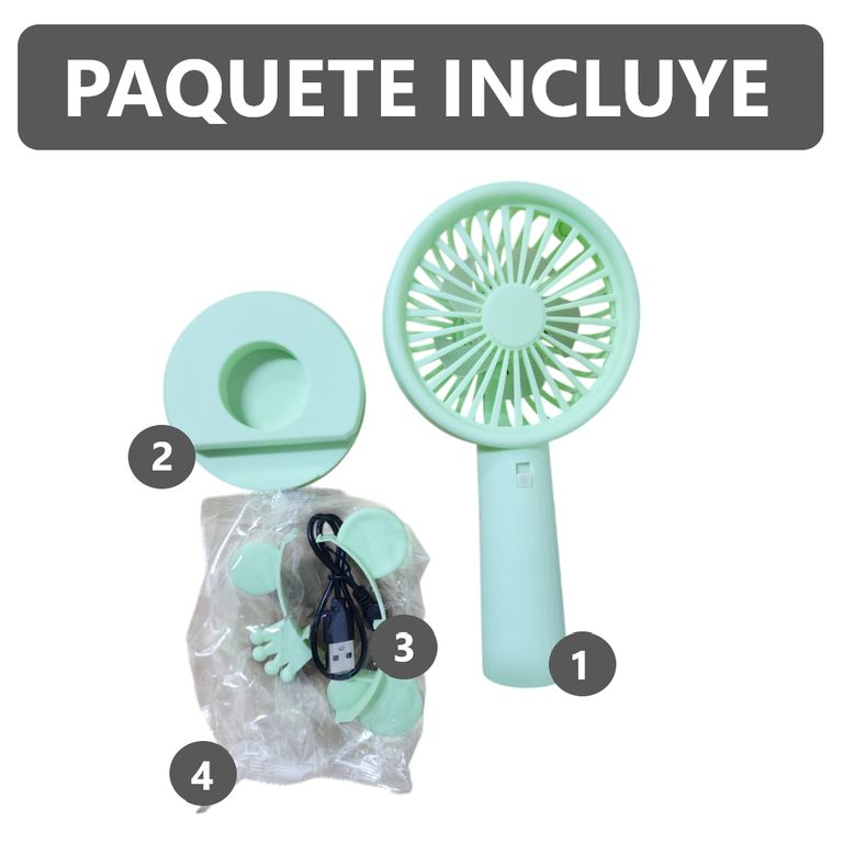 Potente Ventilador Verde portátil 1 velocidad