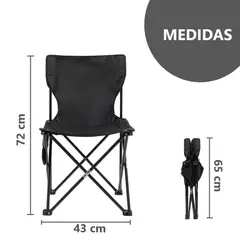GENERICO - Silla de Camping Compacta Plegable con bolsa lateral