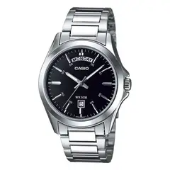 CASIO - Reloj MTP-1370D-1A1 Hombre Acero Plateado