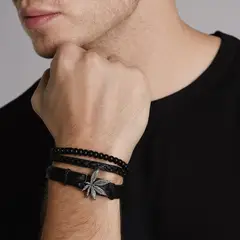 GENERICO - Pulsera Hoja y Estilo Urbano y Vibras Positivas