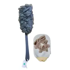 GENERICO - ESPONJA PARA BAÑO Y GUANTE - Gris