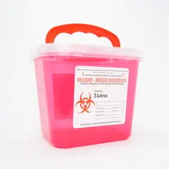 GENERICO - Contenedor de Bioseguridad de Plástico de 3 LITROS