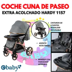 EBABY - NUEVO COCHE DE PASEO EXTRA ACOLCHADO EB1157-GRIS