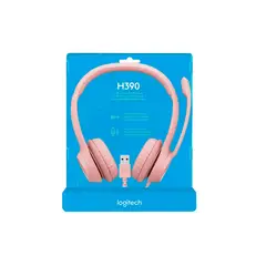 LOGITECH - AUDIFONO CMICROF H390 USB NOISE CANCELLING ROSE