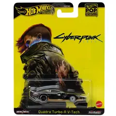 HOT WHEELS - Premium Cyberpunk Quadra V-Tech Turbo negro Primera Edición Pop Culture 2025