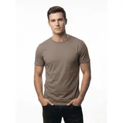 MANYA - Polo Básico de Algodón - Arena oscuro