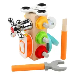 GENERICO - Juguete Sensorial Montessori con Tuercas y Herramientas de Madera