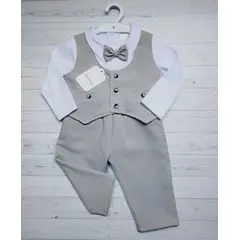 BANNITAS - Terno de niño GAEL plomo
