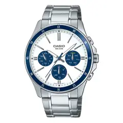 CASIO - Reloj MTP-1374D-7A2 Hombre Acero Plateado