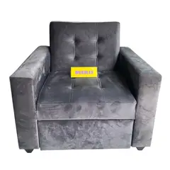 TEMEL - Sofá Cama Gris Oscuro 1 Plaza -