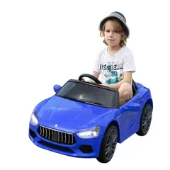 GENERICO - Carro a Batería Deportivo Modelo Maserati para Niños Azul