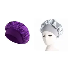 GENERICO - 2 GORROS DE SATIN PARA DORMIR CABELLO LISO Y RIZADO