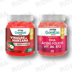 GENERICO - PACK GOMITAS VINAGRE DE MANZANA Y GOMITAS DHA SOTTCOR LABS
