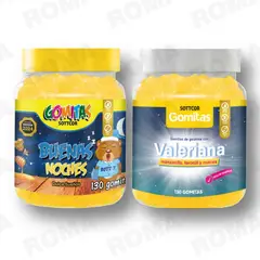 GENERICO - PACK 2 GOMITAS BUENAS NOCHES NIÑOS + GOMITAS VALERIANA ADULTOS 260UND