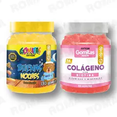 GENERICO - PACK 2 GOMITAS BUENAS NOCHES NIÑOS 130UND + COLAGENO ADULTOS 130UND