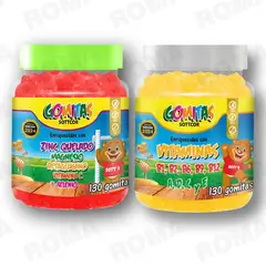 GENERICO - PACK 2 GOMITAS ZINC QUELADO NIÑOS + VITAMINAS PARA NIÑOS 260 UND