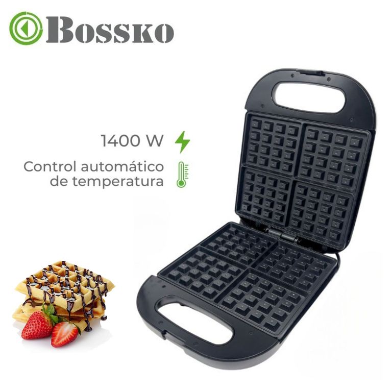 Wafflera maker 4 piezas Marca BK-424WF4 Negro