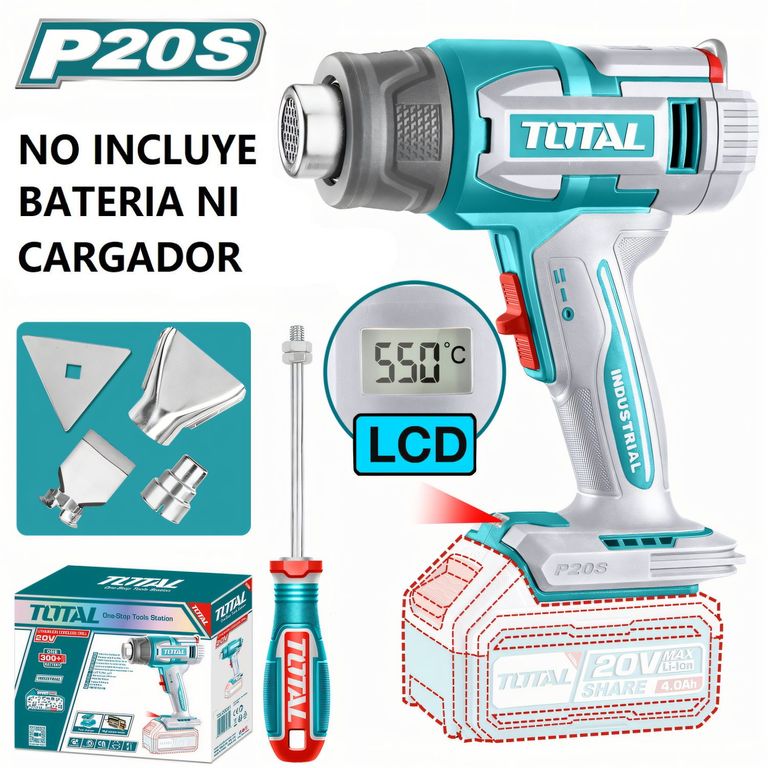Pistola De Calor Inalámbrica A Batería 20v Total - TBLI2003