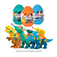 GENERICO - Huevo de Dinosaurio juego armable lanza dardos - 1 Unidad