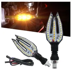 GENERICO - Luz Led Direcional Para Motocicleta Blanco+Ambar 2pcs