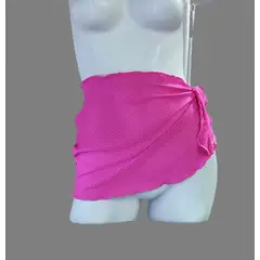 GENERICO - Pareo Mujer Salida de Baño corto Estilo Playero Puntitos Galleta Talla S M L DEALCOBA