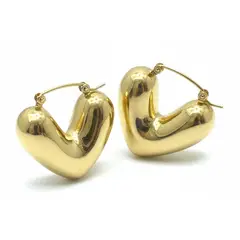 GENERICO - Aretes diseño corazón joyeria para mujer