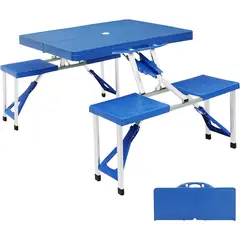 AFVENTURA - Mesa De Camping Ubuy Plegable Con 4 Asientos Trasportable