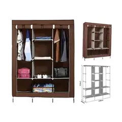 GENERICO - ROPERO ARMABLE 3 CUERPOS ARMADO FACIL Y PORTATIL