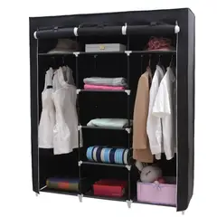 GENERICO - ROPERO ARMABLE 3 CUERPOS ARMADO FACIL Y PORTATIL