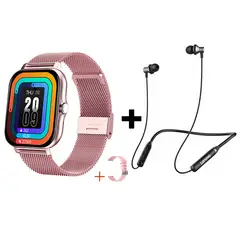 LENOVO - Audífonos Bluetooth HE05 y Reloj Inteligente Y13 - Rosa