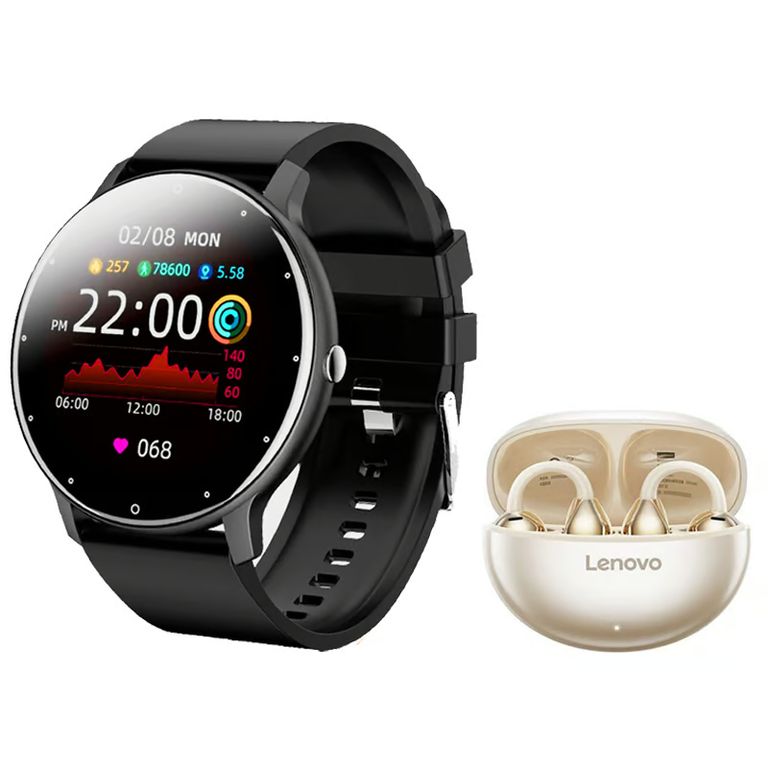 Audífonos Bluetooth TA140 y Toumi Fit 2 Reloj inteligente
