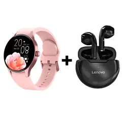 LENOVO - Audífonos Bluetooth HT38 y Reloj Inteligente Smart Watch Y80
