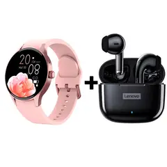 LENOVO - Audífonos Bluetooth LP40 PRO y Reloj Inteligente Y80