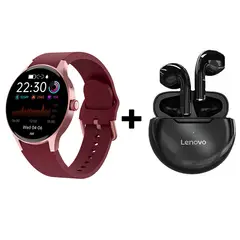 LENOVO - Audífonos Bluetooth HT38 y Reloj Inteligente Smart Watch Y80