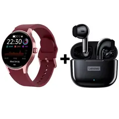 LENOVO - Audífonos Bluetooth LP40 PRO y Reloj Inteligente Y80