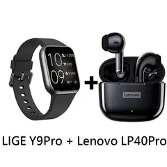 LENOVO - Audífonos Bluetooth LP40 PRO y Reloj Inteligente Y9PRO