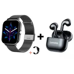 LENOVO - Audífonos Bluetooth LP40 y Reloj Inteligente Y13 - Negro
