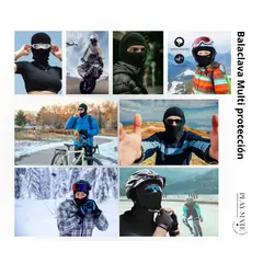 GENERICO - Balaclava deportiva cortaviento Negro