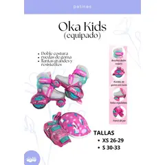 OKA - PATIN LINEAL KIDS EQUIPADO ROSA S 30-33