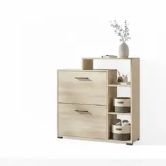 NACIONAL - Zapatera de Melamina estilo Nórdico con estantes 8 Pares - MERCED