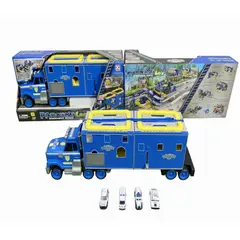 OEM - CAMIÓN DE POLICIA QUE SE TRASFORMA EN UNA PISTA DE CARRERAS DE 1.44 MTS