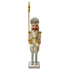 GENERICO - Cascanueces Gigante Navideño 95 cm con Luz, Música y Efecto Nieve en Movimiento