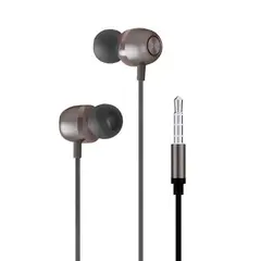 MOVISUN - Audífonos Enjoy P3 café Jack 3.5 mm, Diseño Metálico, Micrófono, Control Volumen y Llamadas