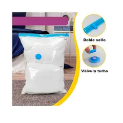 VARIOS - Set 6 Bolsas de Aire al Vacío de Viaje Ahorra Espacio Transparente 70x50cm