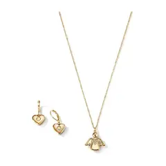 ESIKA - Set My Angel Chic - Angel de la Guarda -Lindo Juego de Collar y Aretes dorados para Niñas
