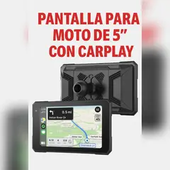 GENERICO - Pantalla GPS 5” para Moto CarPlay y Android Auto Impermeable IP67