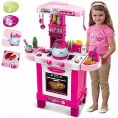 GENERICO - Set de Cocina Infantil Con Luz y Sonido con Tetera con Vapor